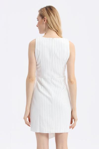 Stripes Asymmetrical Dress - Ferlicious