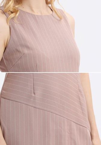Stripes Asymmetrical Dress - Ferlicious