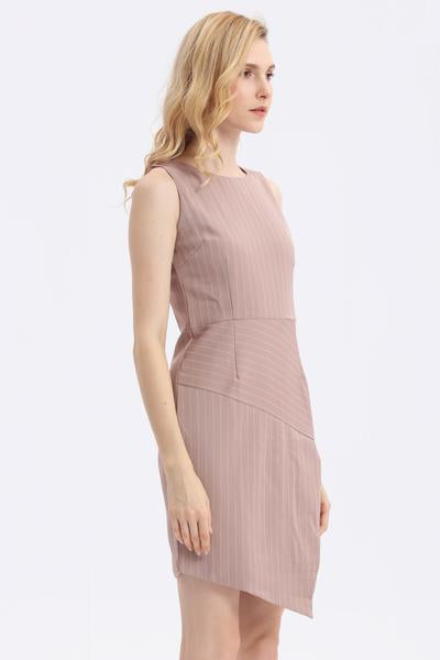 Stripes Asymmetrical Dress - Ferlicious