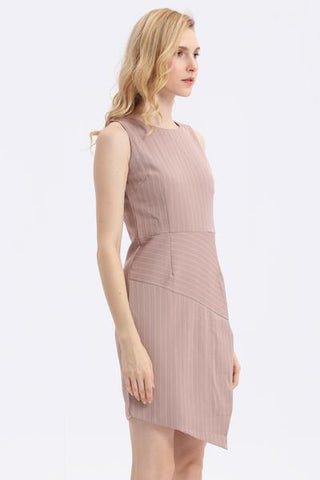 Stripes Asymmetrical Dress - Ferlicious