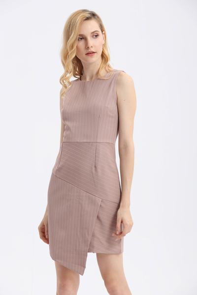 Stripes Asymmetrical Dress - Ferlicious