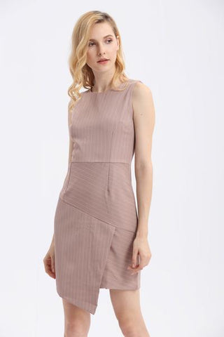 Stripes Asymmetrical Dress - Ferlicious