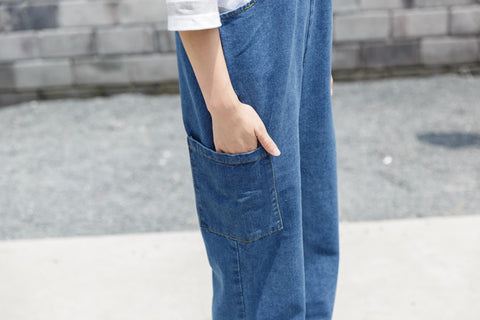 Baggy Denim Jumpsuit - Ferlicious