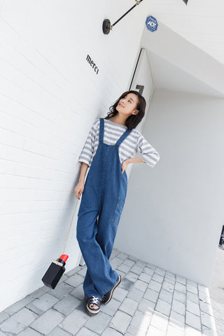 Baggy Denim Jumpsuit - Ferlicious