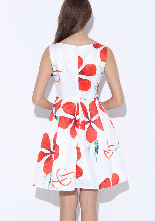 Petals Print Dress - Ferlicious