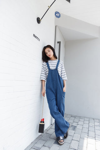 Baggy Denim Jumpsuit - Ferlicious