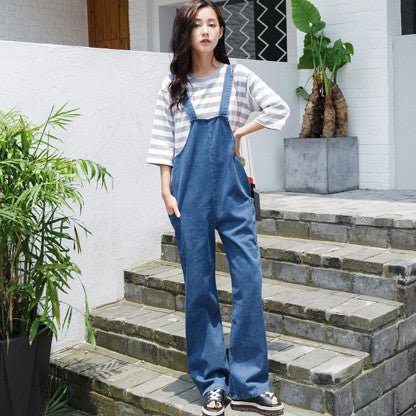 Baggy Denim Jumpsuit - Ferlicious