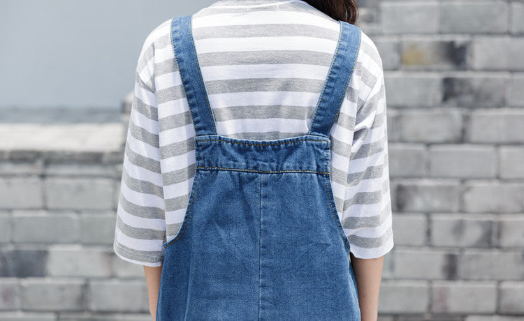 Baggy Denim Jumpsuit - Ferlicious