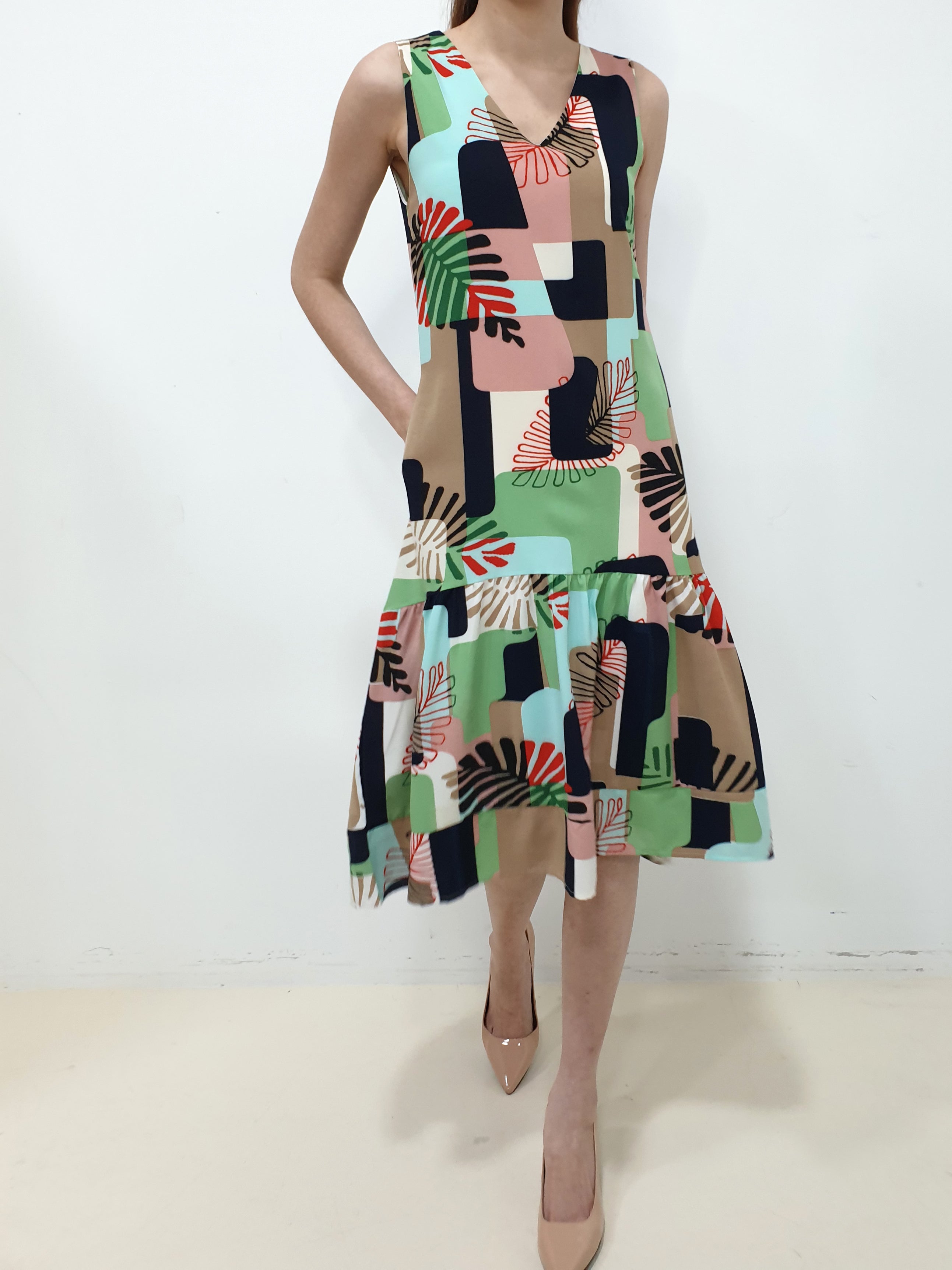 Tropical Printed Dress