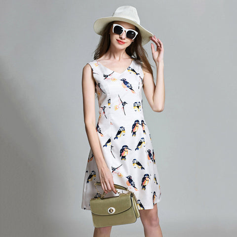 Tweety V Neck Dress - Ferlicious