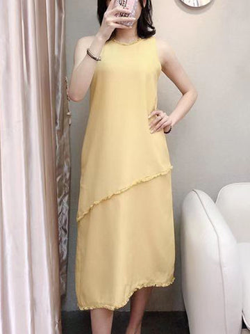 Raw Hem Tweed Shift Midi (Non-returnable) - Ferlicious
