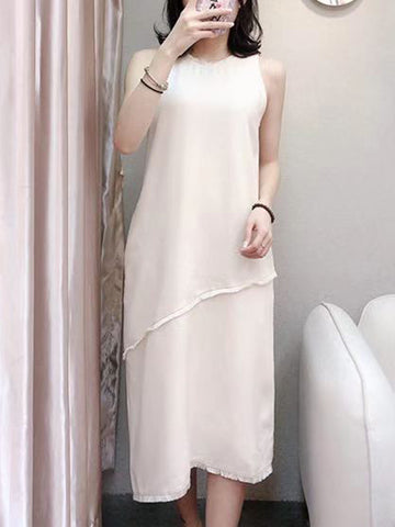 Raw Hem Tweed Shift Midi (Non-returnable) - Ferlicious