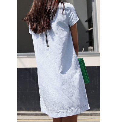 Casual Friday Denim Dress - Ferlicious