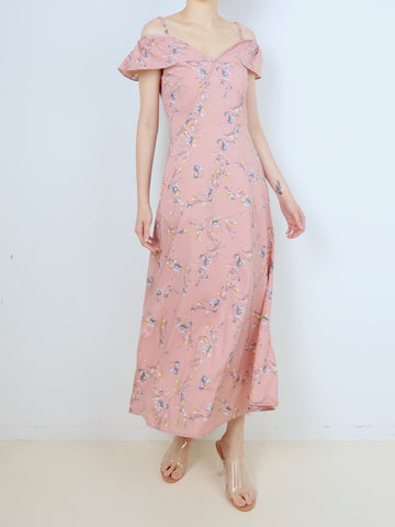 Floral Print Maxi - Pink