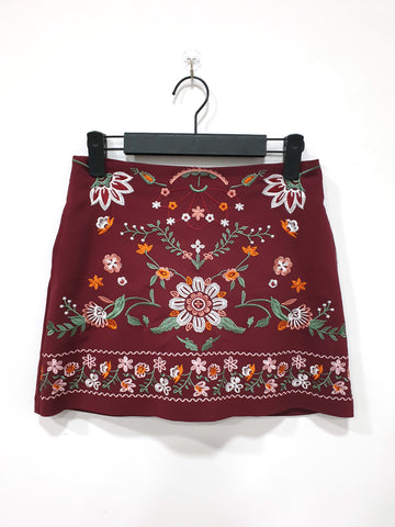 Garden Embroidery Skorts (Non-returnable) - Ferlicious