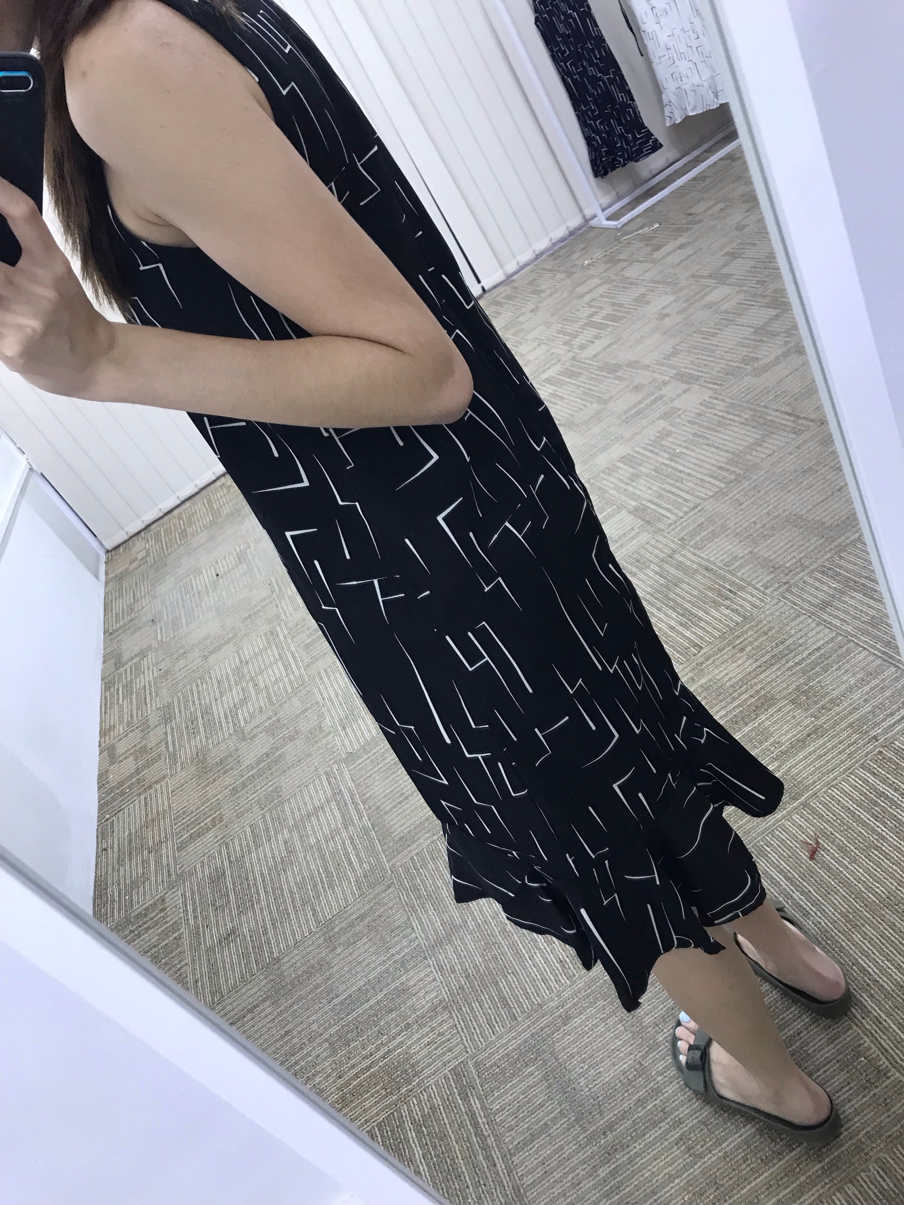 Stroke Print Midi Dress - Ferlicious