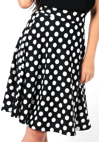 Polkadot Midi Skirt - Ferlicious